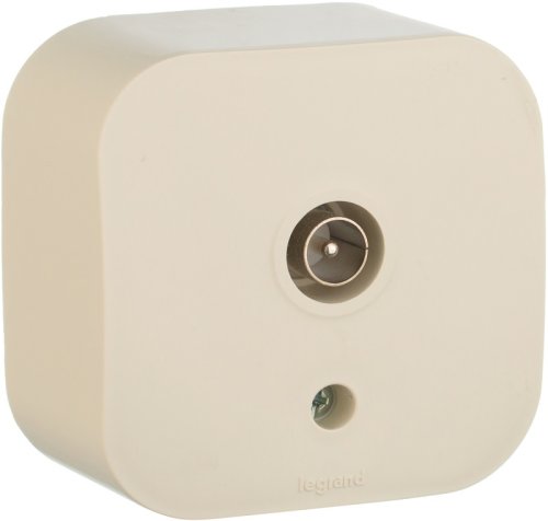 Розетка TV Звезда накладная Legrand Quteo 1-м слоновая кость картинка